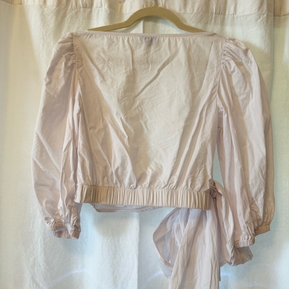 Show Me Your Mumu Janice Top Chic White Wrap Blouse - Picture 4 of 6